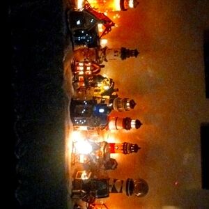 Christmas light houses